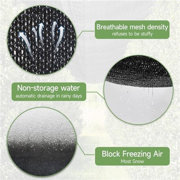 70% Shade Cloth 6.5ftx10ft Anti-Aging Sun Mesh UV Resistant Net, Sunblock Garden - Picture 6 of 8